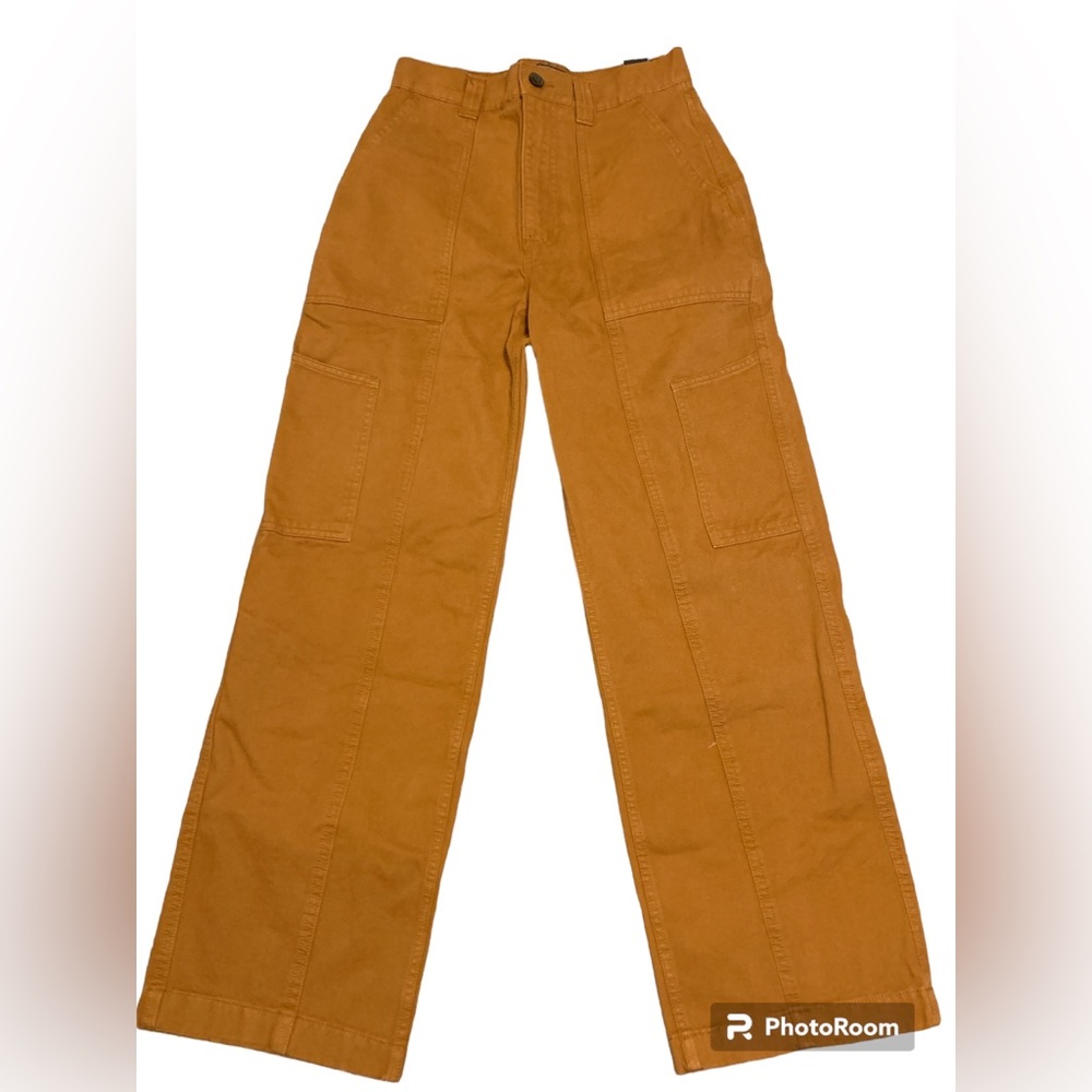 Abercrombie & Fitch High Rise Wide Leg Pants 26/2 NWT Rust Orange/Brown